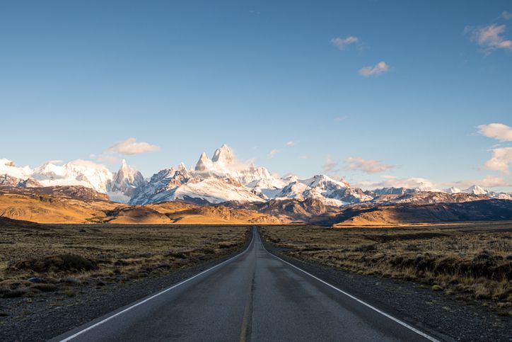 Südamerika Sehenswürdigkeiten: der FItz Roy im Nationalpark Los Glaciares in Argentinien.